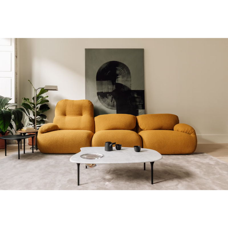 The low Carrara Marble Cyclade Table from Herman Miller.