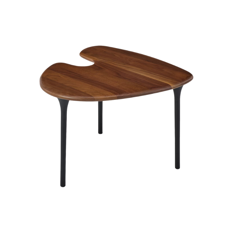 The Cyclade Table from Herman Miller in mid, walnut.