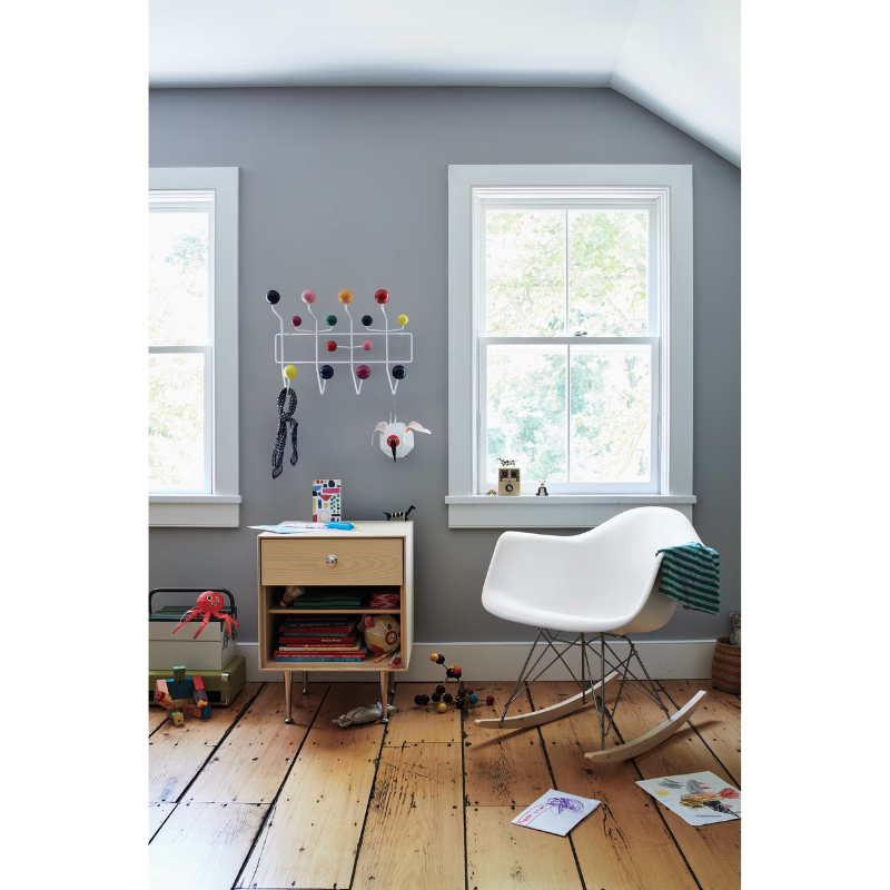 The Eames Hang-It-All from Herman Miller in a children's play room.