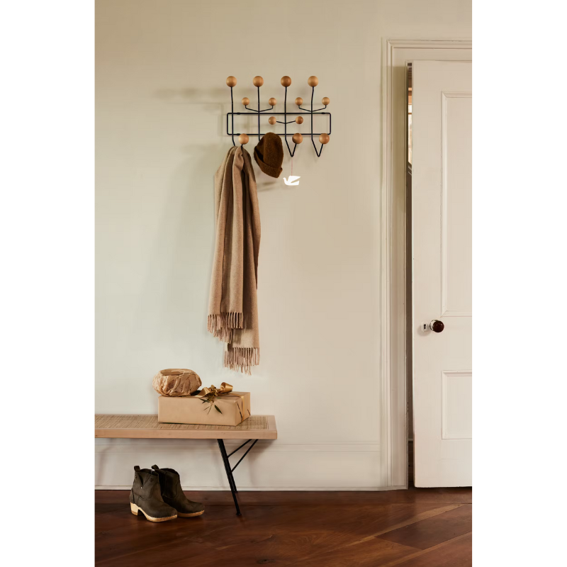 The Eames Hang-It-All from Herman Miller in an entryway.