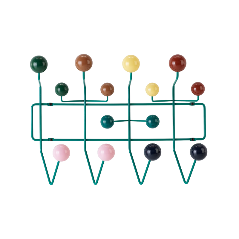 The Eames Hang-It-All rack from Herman Miller, designed by Herman Miller x Hay in mint green.