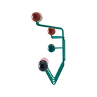 The Eames Hang-It-All rack from Herman Miller, designed by Herman Miller x Hay in mint green from a side view.