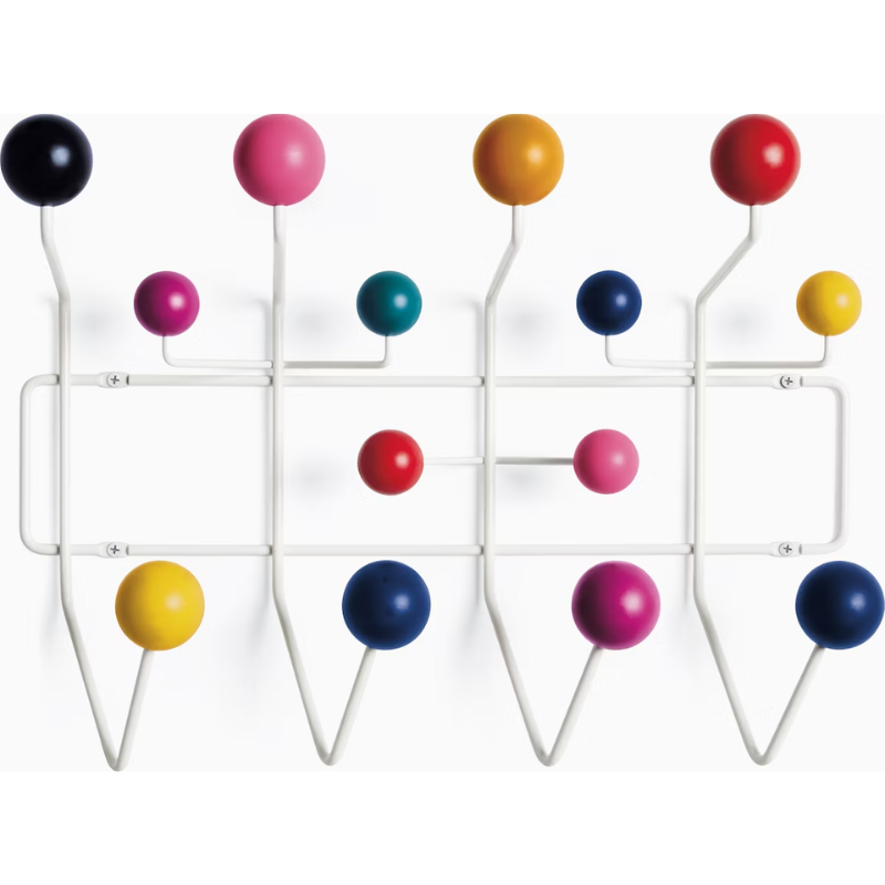 The Eames Hang-It-All from Herman Miller in multicolor.
