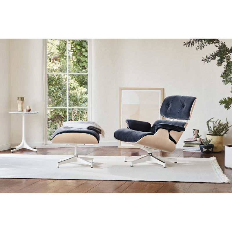 The Eames Lounge Chair and Ottoman from Herman Miller in a home lifestyle photograph.