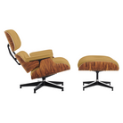The Eames Lounge Chair and Ottoman from Herman Miller in yarrow prone leather upholstery with the santos palisander shell.