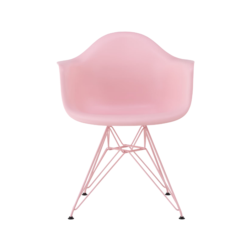 The Eames Molded Plastic Armchair by Herman Miller x HAY in powder pink.