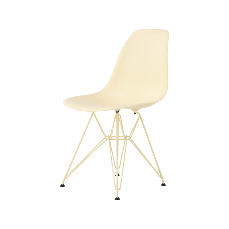 The Eames Molded Plastic Side Chair from Herman Miller designed by Herman Miller x HAY in powder yellow.