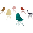 All six color variations of the Eames Molded Plastic Side Chair from Herman Miller designed by Herman Miller x HAY.