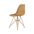 The Eames Molded Plastic Side Chair from Herman Miller designed by Herman Miller x HAY in toffee.