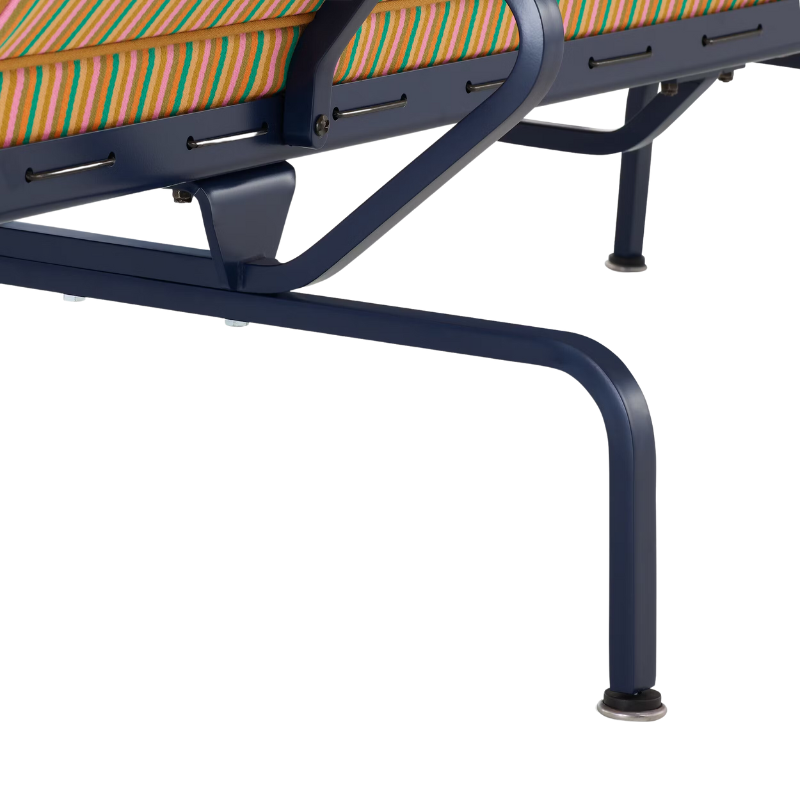 A close up on the frame of the Eames Sofa Compact from Herman Miller, designed by Herman Miller x HAY.