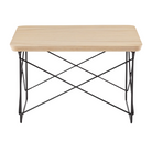 The Eames Wire Base Low Table from Herman Miller with the ash veneer and black base.