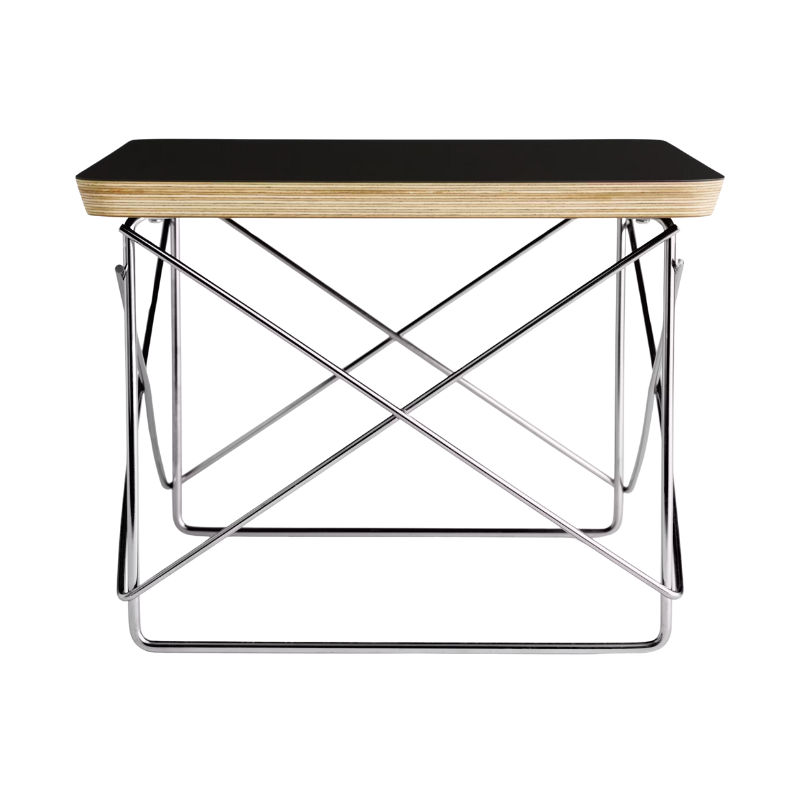 The Eames Wire Base Low Table from Herman Miller in a side shot.