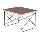 The Eames Wire Base Low Table from Herman Miller with the santos palisander veneer and black base.
