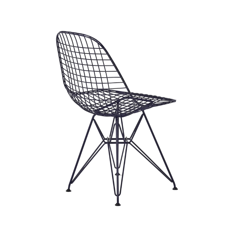 This first-of-its-kind collaboration celebrates Eames classics, reimagined in a fresh palette that’s uniquely HAY. Updated in weatherproof powder-coated steel with a range of playful colors for mixing and matching, the Eames Wire Chair adds an airy, sculptural quality to any space, indoors or out.