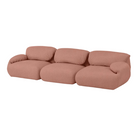 The three seater Luva Modular Sofa from Herman Miller with brushstroke beck fabric.