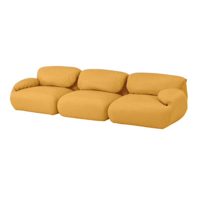 The three seater Luva Modular Sofa from Herman Miller with lambic beck fabric.