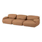 The three seater Luva Modular Sofa from Herman Miller with sand raise leather.