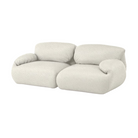 The two seater Luva Modular Sofa from Herman Miller with buckram beck fabric.