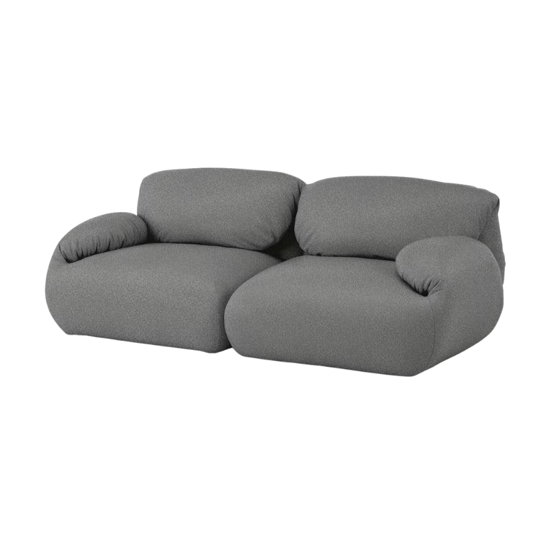 The two seater Luva Modular Sofa from Herman Miller with cornerstone beck fabric.