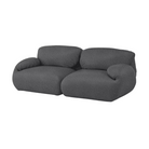 The two seater Luva Modular Sofa from Herman Miller with molecule beck fabric.