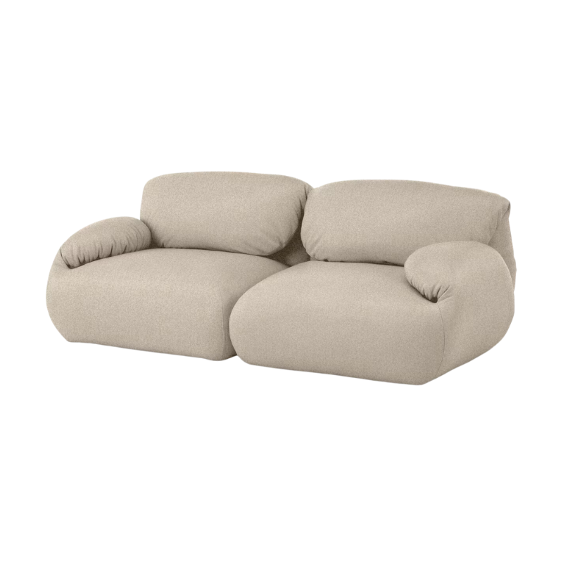 The two seater Luva Modular Sofa from Herman Miller with patisserie beck fabric.