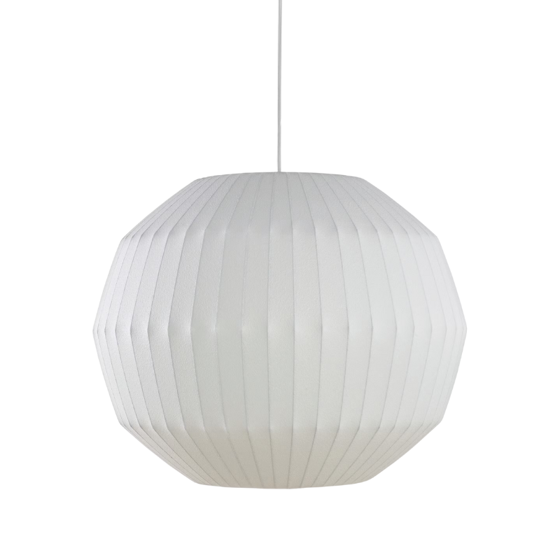 The large (28 inch) Nelson Angled Sphere Bubble Pendant from Herman Miller.