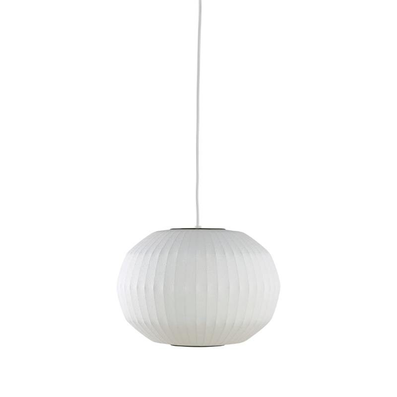 The small (14 inch) Nelson Angled Sphere Bubble Pendant from Herman Miller.