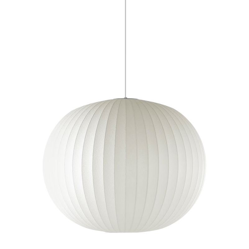 The Nelson® Ball Bubble Pendant light designed by George Nelson for Herman Miller® in 1952 was inspired by Swedish design to beautifully complement contemporary interiors. Through the application of thin plastic strips to a wire frame, the pendant lights iconic spherical shape is achieved. These strips offer a passage for light to enter a room, offering a warm, diffused glow to an interior. Featuring an adjustable cord for adaptable placement in any room.