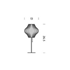 The dimensions of the Nelson Pear Lotus Table Lamp from Herman Miller.