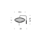 The dimensions of the Nelson Saucer Wall Sconce from Herman Miller.