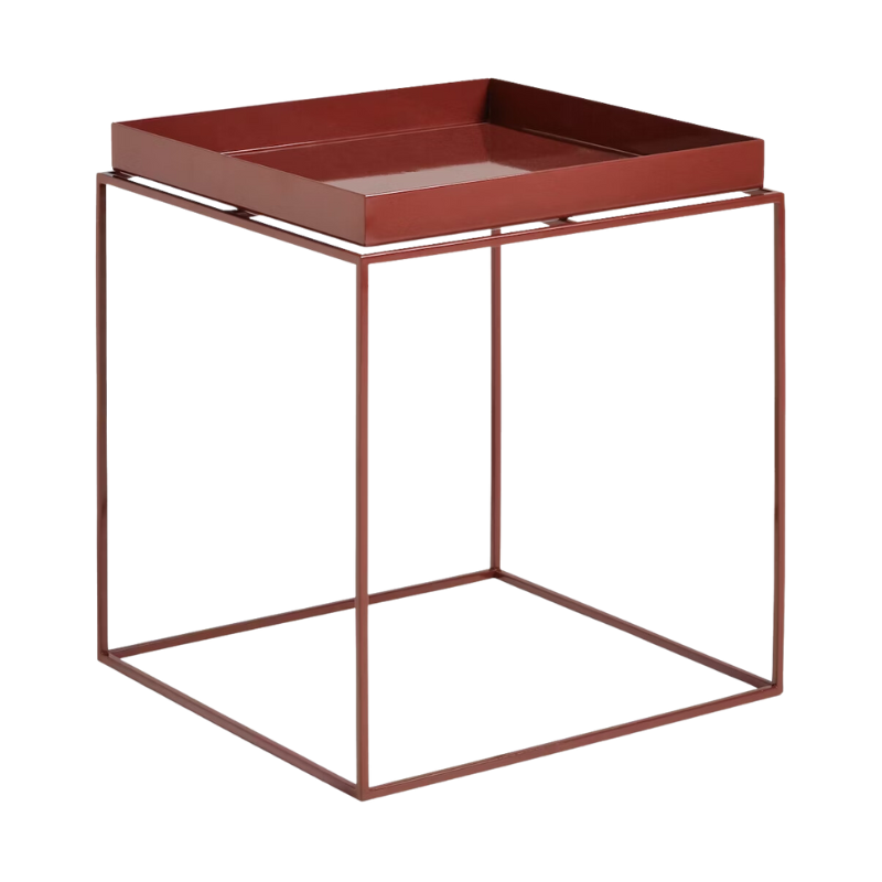 The medium Tray Side Table from Herman Miller in glossy chocolate.