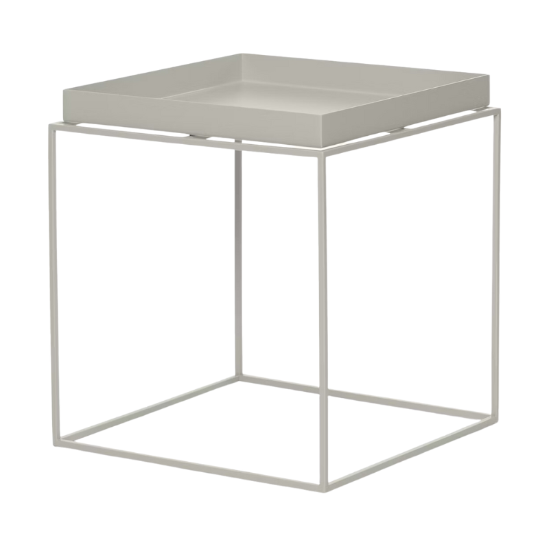 The medium Tray Side Table from Herman Miller in matte warm grey.