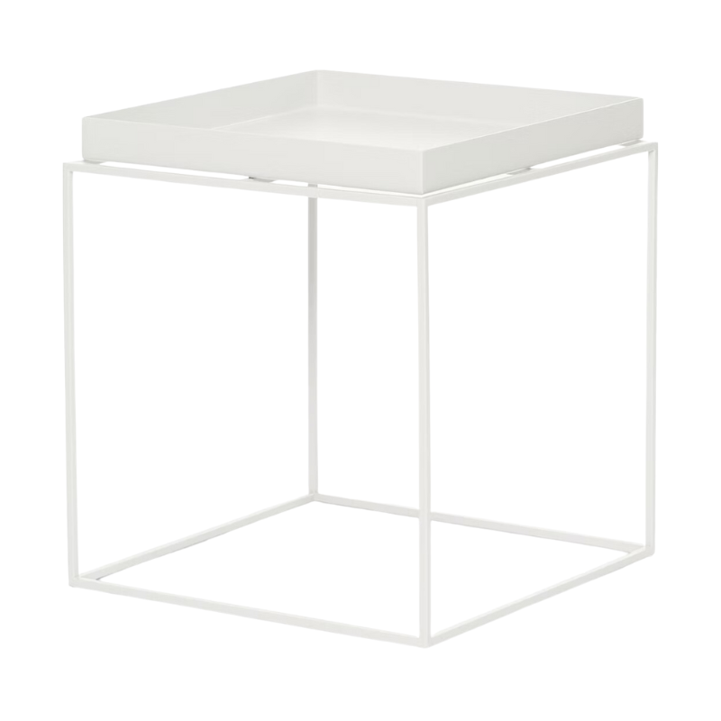 The medium Tray Side Table from Herman Miller in matte white.