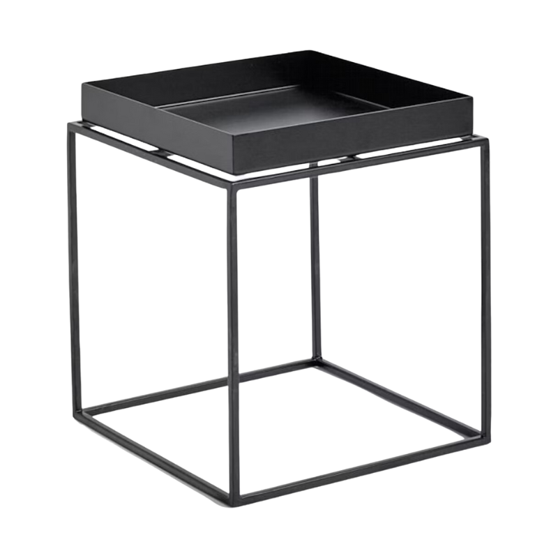 The small Tray Side Table from Herman Miller in matte black.