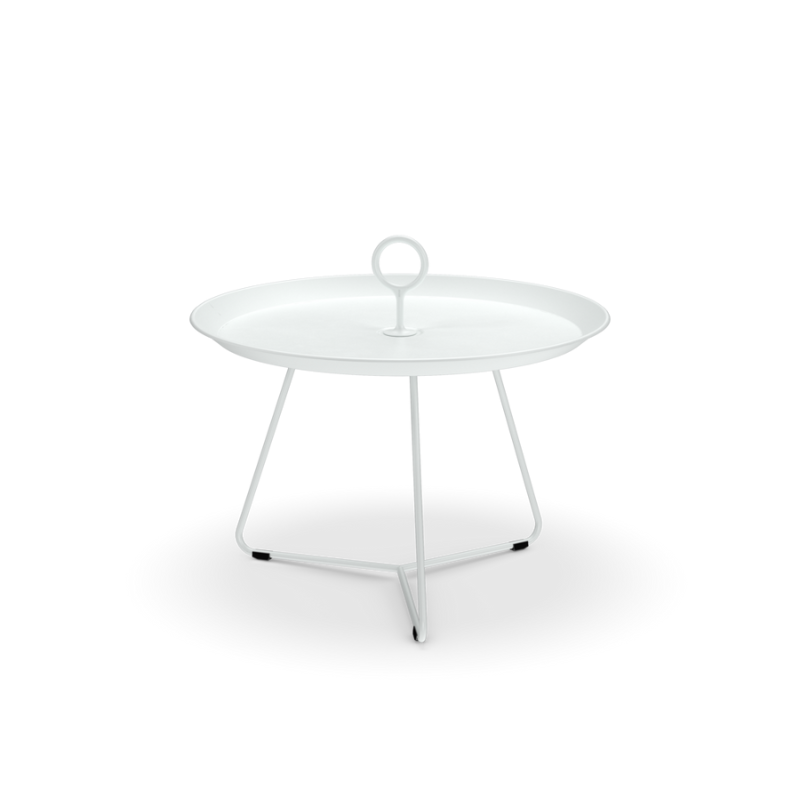 This beautiful, graphic side table can be used in many different ways, individually or in a combination of different sizes and colors. The EYELET Tray tables are easy to move to where they are needed whether it is indoor or outdoor. The EYELET Tray table has a special drain system which keeps the tray free from water after rain. The EYELET Tray table is made in powder coated steel and aluminum with 3 different sizes and 7 different colors.