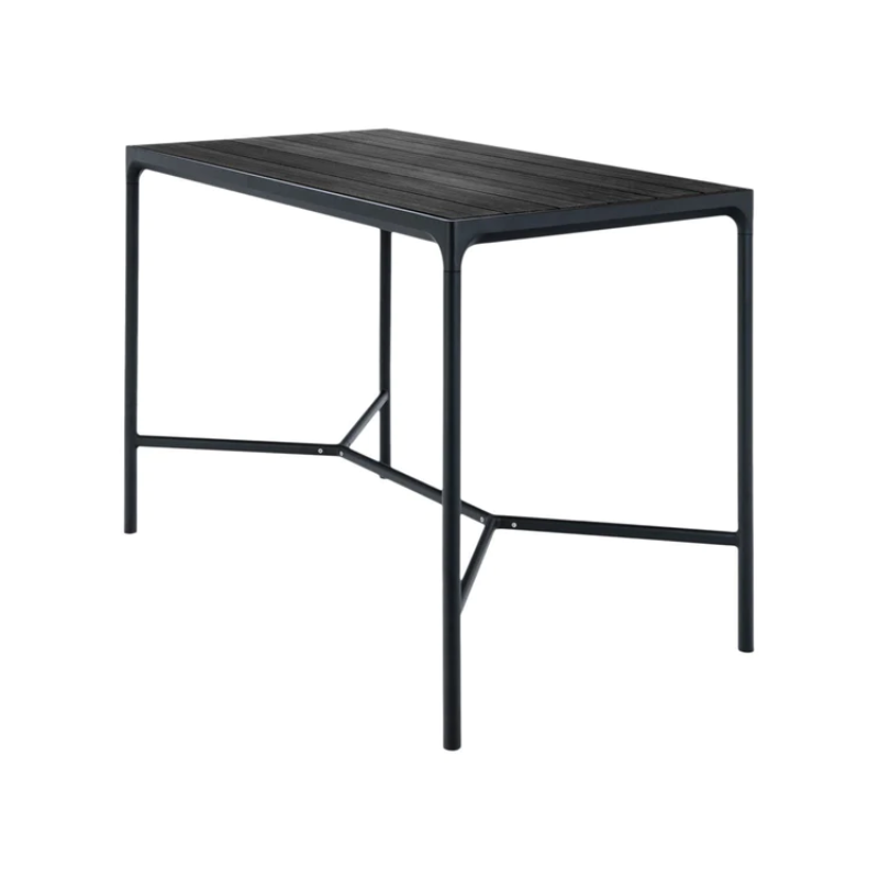 This is the FOUR table in a bar table version. This table looks great together with HOUE bar stools from the CLIPS, ReCLIPS and PAON collections! Table top in bamboo and leg construction in powder coated black aluminum. 