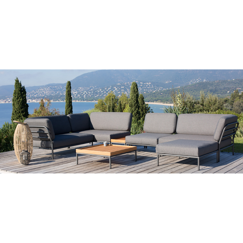 The LEVEL modular lounge collection is all about creating a sense of balance and harmony. The lightweight frame and soft cushions provide a contrast of textures and comfort, while the modular design allows you to mix and match the pieces to create a space that's perfect for you.