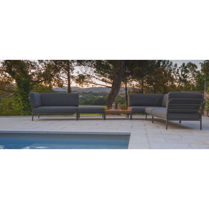 The LEVEL modular lounge collection is all about creating a sense of balance and harmony. The lightweight frame and soft cushions provide a contrast of textures and comfort, while the modular design allows you to mix and match the pieces to create a space that's perfect for you.