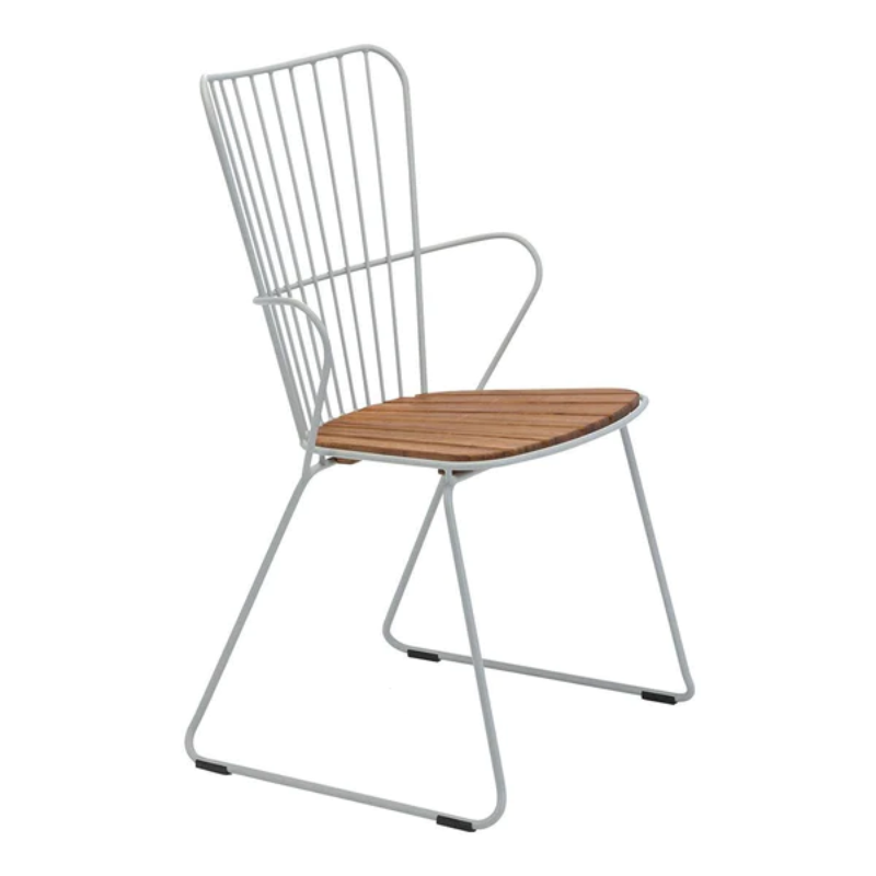 The PAON outdoor dining chair has Scandinavian influences in its design, but with a touch of French Victorian romance. The PAON chairs provides optimal seating comfort which you would not expect from a metal chair! The PAON outdoor dining chairs are also stackable, providing a safe-spacing alternative if desired.
