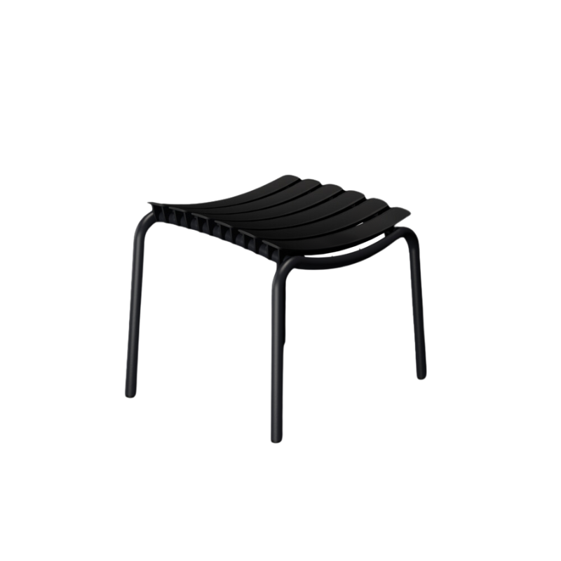 ReCLIPS Footrest is complete in form and function with the perfect support for your legs when you relax in the ReCLIPS Lounge chair or ReCLIPS Rocking chair. The ReCLIPS Footrest comes in 4 mono colors with an aluminum frame combined with the UV protected plastic lamellas to keep the maintenance to a minimum.