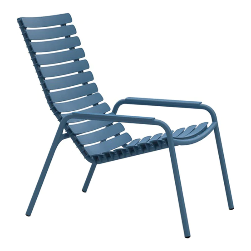 The ReCLIPS Lounge Chairs come in four colors with the option of adding bamboo armrests. The combination of the aluminum frame with UV-protected plastic lamellas ensures minimal maintenance, making these chairs an ideal choice for hassle-free use. Like all good designs, these lounge chairs are not just beautiful but practical as well.