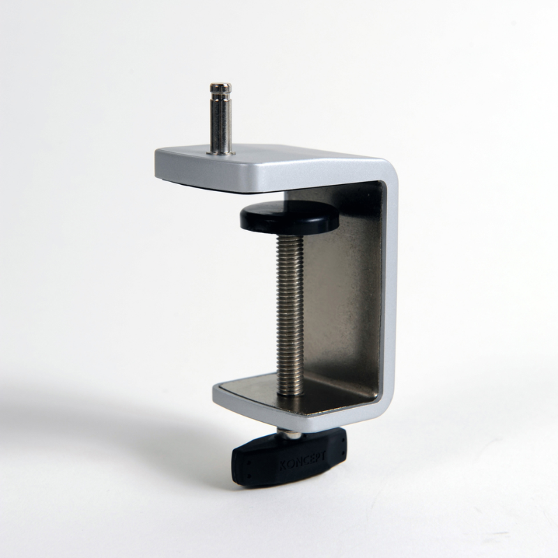 One Piece Desk Clamp  for the Koncept Mosso Pro Table Lamp. Color varies depending on Table Lamp color.