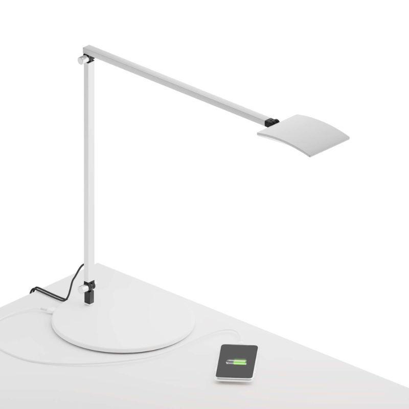 Delivering a phenomenal 99 lumens per watt, Mosso Pro changes light colors from warm to cool and anything in between. An intuitive built-in touchstrip allows for effortless continuous dimming. A built-in occupancy sensor ensures no energy is wasted lighting up a vacant desk. Mosso Pro comes standard with a USB port for charging smartphones or other compatible devices. With Mosso Pro, anything is possible.