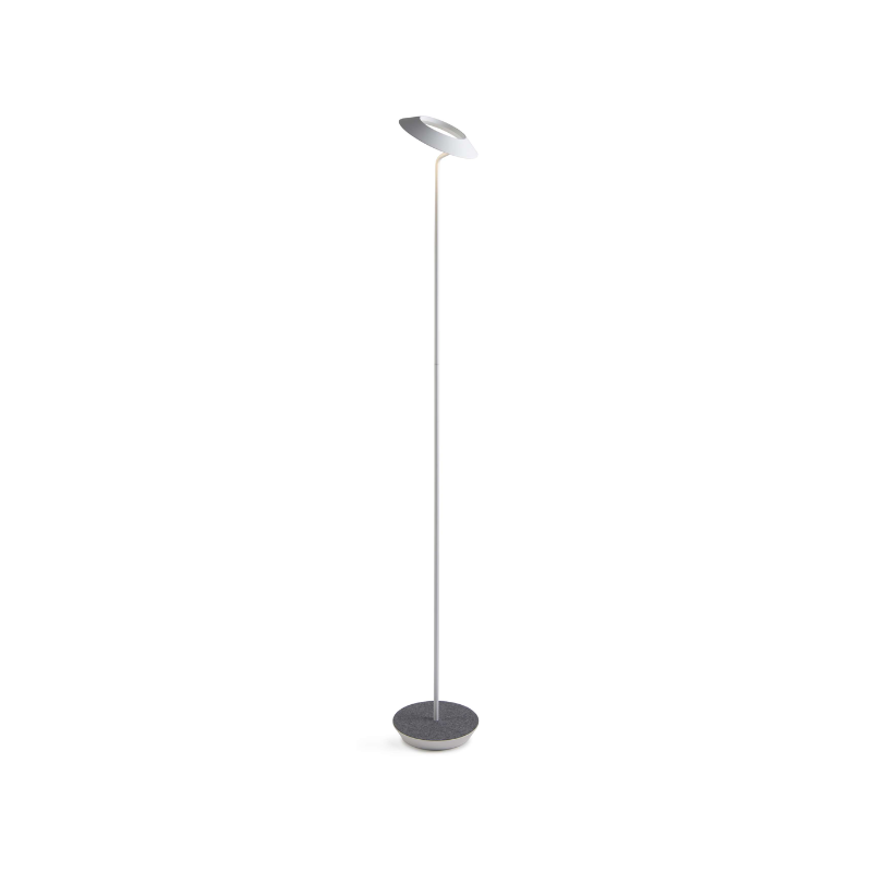 The Royyo Floor Lamp from Koncept with the matte white body and oxford felt base.