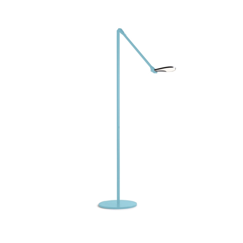 The Splitty Floor Lamp from Koncept in matte pacific blue.