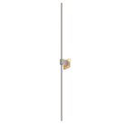 The Z-Bar Wall Sconce from Koncept in brushed nickel and 60 inch size mounted vertically.