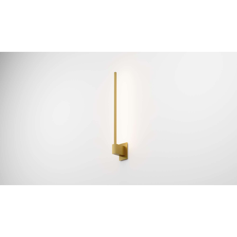 The Z-Bar Wall Sconce from Koncept in the 24" size with the end mount, with gold finish.