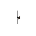 The Z-Bar Wall Sconce from Koncept in matte black and 24 inch size mounted vertically.