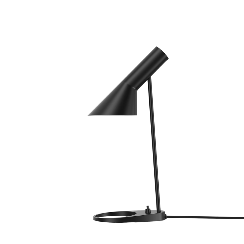 The AJ Mini Table Lamp from Louis Poulsen in black.