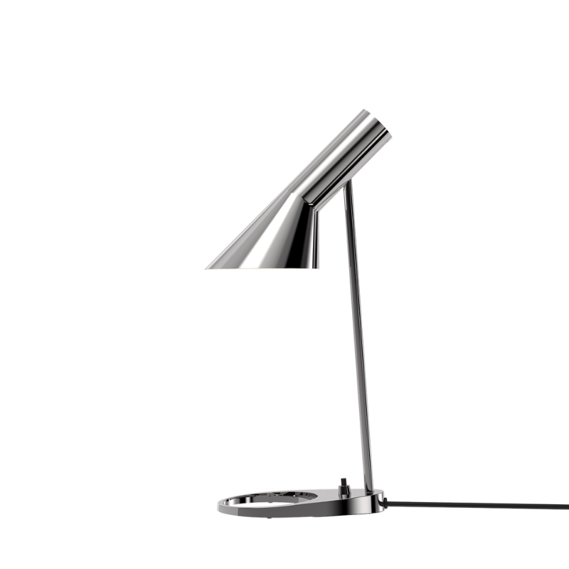 The AJ Mini Table Lamp from Louis Poulsen in stainless steel.